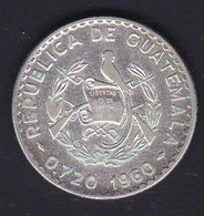 MONEDA DE PLATA DE GUATEMALA DE 25 CENTAVOS DEL AÑO 1960  (COIN) SILVER,ARGENT. - Guatemala