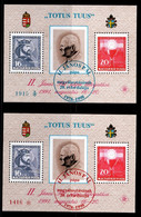 HUNGARY - 1998.Commemorativ  Sheet Set -20th Anniversary Of The Election Of II. John Paul Pope / Blue And Red Overprint - Commemorative Sheets