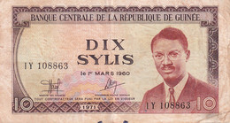 BANQUE CENTRALE DE LA RÉPUBLIQUE DU GUINÉE  DIZ SYLIS Le 1er MARS 1960 - Guinee