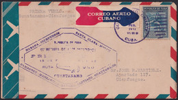 1932-PV-75 CUBA 1932 FIRST FLIGHT 15 FEB GUANTANAMO - CIENFUEGOS. - Poste Aérienne