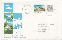 Finland-087/1988 : 2.20 FM+1.70 FM - Church In Kerimaeki, Herldic Lion (from Booklet) - Covers & Documents