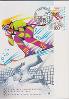 1991 Liechtenstein MC 105 Mi: LI 1032°, Y&T: LI 973°, ZNr. LI 973°, Olympische Winterspiele Albertville 1992 Ski Abfahrt - Sonstige & Ohne Zuordnung