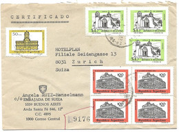 237 - 55 - Enveloppe Recomandée De L'Ambassade Suisse De Buenos Aires Envoyée à Zürich - Brieven En Documenten