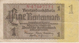 BILLETE DE ALEMANIA DE 1 RENTENMARK DEL AÑO 1937  (BANKNOTE) - Sonstige & Ohne Zuordnung