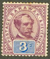 MALAYSIA BORNEO SARAWAK 1888 Yt: MY-SR 11 MH* Sir Charles Johnson Brooke, Mint-Hinged - Sarawak (...-1963)