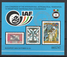 Hungary 1994. IAF - Aviation SPECIAL SILVER OVERPRINT Commemorative Sheet! - Feuillets Souvenir