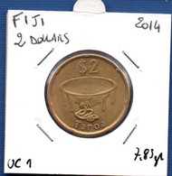 FIJI - 2 Dollars 2014 -  See Photos -  Km UC 1 - Fidji