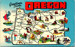 Oregon Greetings With Map 1960 - Altri & Non Classificati
