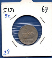 FIJI - 5 Cents 1969 -  See Photos -  Km 29 - Fiji
