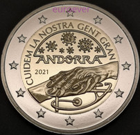 2 Euro Gedenkmünze 2021 Nr. 31 - Andorra - Kümmern Um Senioren UNC Aus Coincard - Andorra