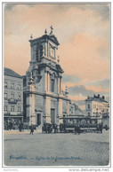 21562g TRAM HIPPOMOBILE - EGLISE - PLACE - St-Josse-ten-Noode - 1908 - St-Josse-ten-Noode - St-Joost-ten-Node