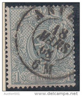 22874 1c Gris-bleu Dentelé 15 COB 23Ad - 1866-1867 Petit Lion (Kleiner Löwe)