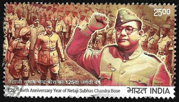 INDIA 2021 USED - 125TH ANNI. OF NETAJI SUBHAS CHANDRA BOSE,ARMY,BRITISH INDIA,WW WORLD WAR (**) Inde Indien - Usados