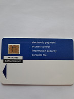 CARTE A PUCE SCHLUMBERGER PAYMATEC SC0 ANCIENNE ET RARE TBE VERY GOOD CONDITION - Tarjetas De Salones Y Demostraciones