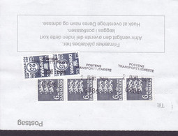 Denmark Regning Manglende Porto Bill TAXE Postage Due Schweiz Line Cds. POSTENS TRANSPORTTJENESTE 1994 Postsag (2 Scans) - Lettres & Documents
