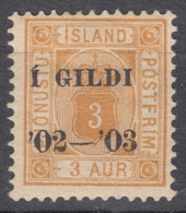 Iceland Island Ijsland 1902 Porto Mi#10 B, Mint Hinged - Neufs