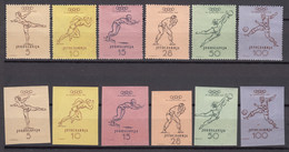 Yugoslavia Republic Olympic Games In Helsinki 1952 Mi#698-703 Perforated And Imperforated, Mint Hinged - Nuevos