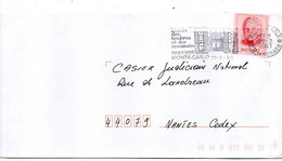 MONACO--2001--lettre De Monte-Carlo Pour NANTES-44 --cachet " Musée Des Timbres Et Monnaies " - Lettres & Documents