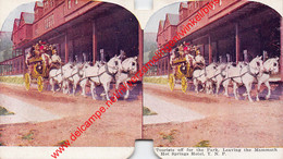 Stereo View - Tourists Off For The Park Leaving The Mammoth Hot Springs Hotel Y. N. P. - United States USA - Yellowstone