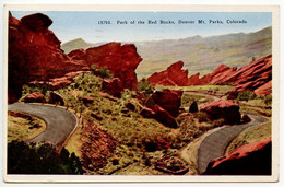 United States 1938 Postcard Denver, Colorado - Park Of The Red Rocks; Denver, Colorado Terminal RPO Postmark - Denver