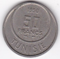 Protectorat Français . 50 Francs 1950 - AH 1370. Copper Nickel, Lec# 398 - Túnez