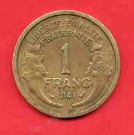 -- MONNAIE / 1 FRANC MORLON De 1941 -- - 1 Franc