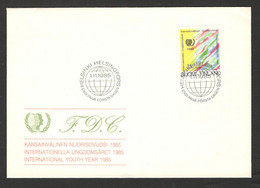 FINLAND - FDC INTERNATIONAL YOUTH YEAR 1985. - Other & Unclassified