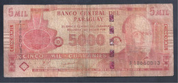 Paraguay – Billete Banknote De 5.000 Guaraníes – Ley De 1995 – Serie F – Año 2010 - Paraguay