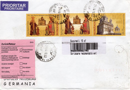 ROMANIA  : CURTEA DE ARGES MONASTERY - 500 YEARS, Cover Returned From Germany - Registered Shipping! - Cartas & Documentos