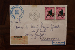 1972 Dahomey Bénin Ambassade De France Pour Carcassonne Enveloppe Cover Recommandé Registered Reco - Bénin – Dahomey (1960-...)