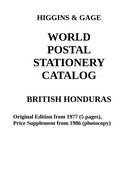 Higgins & Gage WORLD POSTAL STATIONERY CATALOG BRITISH HONDURAS (PDF-File) - Autres & Non Classés