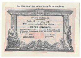 Noodgeld 15 Cent Brussel Roze - Serie B - 1-2 Francs