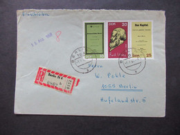 DDR 1968 Block 27 EF / ZD Einschreiben Z.B. R-Zettel Pöhla über Schwarzenberg (Erzgebirge) Insgesamt 3 Belege!! - Storia Postale