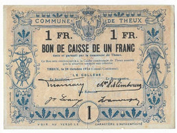 Noodgeld 1 Franc Theux - 1-2 Francos
