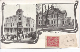16136) Canada NS Liverpool Town Hall Hotel See Back - Altri & Non Classificati