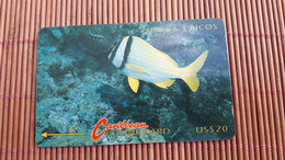 Phonecard Fish 5CTCA Used Rare - Turks And Caicos Islands