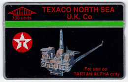 United Kingdom - Oilrig - 1996 068E Texaco North Sea UK Co. Black Card - Tartan Alpha - 17968ex Dbz04 - [ 2] Erdölplattformen