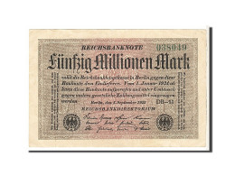 Billet, Allemagne, 50 Millionen Mark, 1923, KM:109c, TTB - 50 Mio. Mark