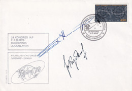 Yugoslavia 1978 Space Cover FDC Kongres IAF Dubrovnik  Kosmos 78 - Brieven En Documenten