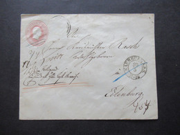 AD Preußen Um 1851 Ganzsachen Umschlag U 1 B WSt.Nr.2  Stempel K2 Naumburg / Mit Taxvermerken! Geldbrief - Postwaardestukken