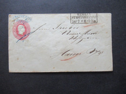 AD Preußen Um 1851 Ganzsachen Umschlag U 1 A 1 Silbergroschen Stempel Ra3 Berlin Stadtpost Exp. / Reiss Berlin - Enteros Postales