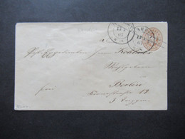 AD Preußen 1867 Ganzsachen Umschlag U 25 A Sauberer Stempel K2 Rahden Nach Berlin Gesendet - Entiers Postaux