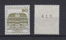 Berlin 674 RM Mit Ungerader Nummer Burgen + Schlösser 80 Pf Postfrisch - Rolstempels