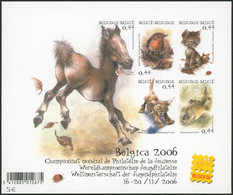 Non Dentelé (2004) - Bloc : BL116 Belgica 2006 (chevaux, Chat, Animaux) - Other & Unclassified