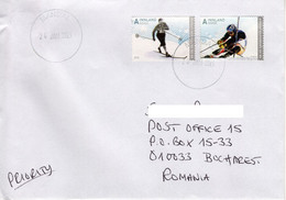 NORWAY: SPORTS, SKIING - OLD & NEW Cover Circulated To Romania - Registered Shipping! - Gebraucht