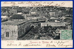 1403.GREECE, DODECANESE, FRANCE, LEVANT. 1905 REAL PHOTO POSTCARD FROM RHODES TO BELGIUM - Dodecanese