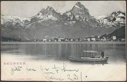 Brunnen, Schwyz, 1902 - Illustrato Luzern AK - Ingenbohl