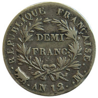 F17408.1 - FRANCE - Demi-franc Napoléon Empereur - AN 12 M - 1/2 Franc