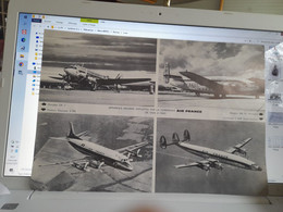 PHOTO  DES APPAREILS  ANCIENS EXPLOITES PAR AIR FRANCE DE 1945 A 1960    TBE - Écorchés (schémas)