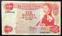 MAURICE  MAURITIUS 10 Rupie 1967 Pick#31c Mb+ Lotto.4378 - Maurice